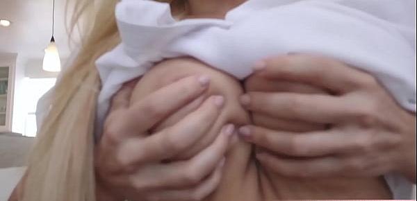  Hot Blonde French stepmother POV blowjob with stepson